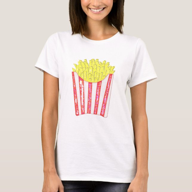 Chips Französisch Fries Personalisierte Geschenke  T-Shirt (Vorderseite)