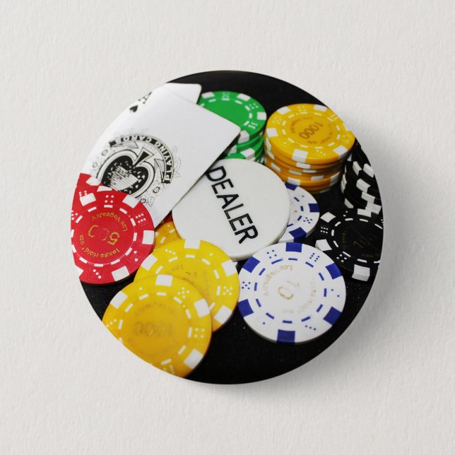 Chips Gambling Casino Gewinnen Spiel Luck Risiko W Button (Vorderseite)
