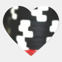 Chips Gambling Casino Gewinnen Spiel Luck Risiko W Herz-Aufkleber