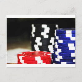 Chips Gambling Casino Gewinnen Spiel Luck Risiko W Postkarte