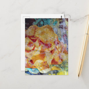 Chips Junk Journal Mixed Media Collage Postkarte