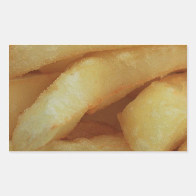 Chips/Pommes frites Rechteckiger Aufkleber (Vorderseite)
