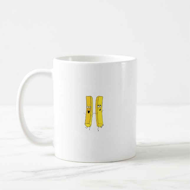 Chips, Pommes frites Thema Kaffeetasse (Links)