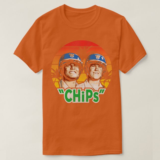 CHiPs TV Show Retro Worn T-Shirt (Design vorne)