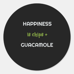 Chips und Guac I Funny Tortillas & Fajitas Taco Runder Aufkleber
