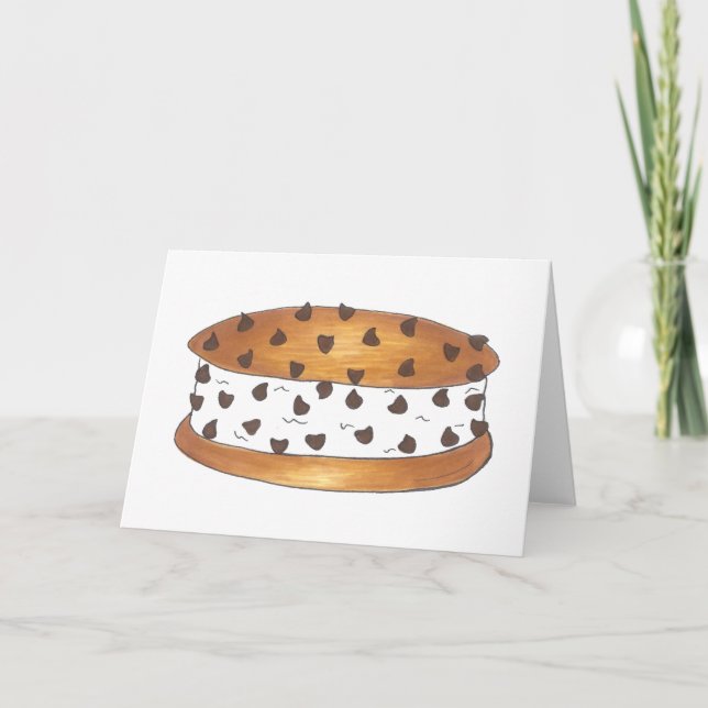 Chipwich Chocolate Chip Cookie Ice Creme Sandwich Karte (Vorderseite)