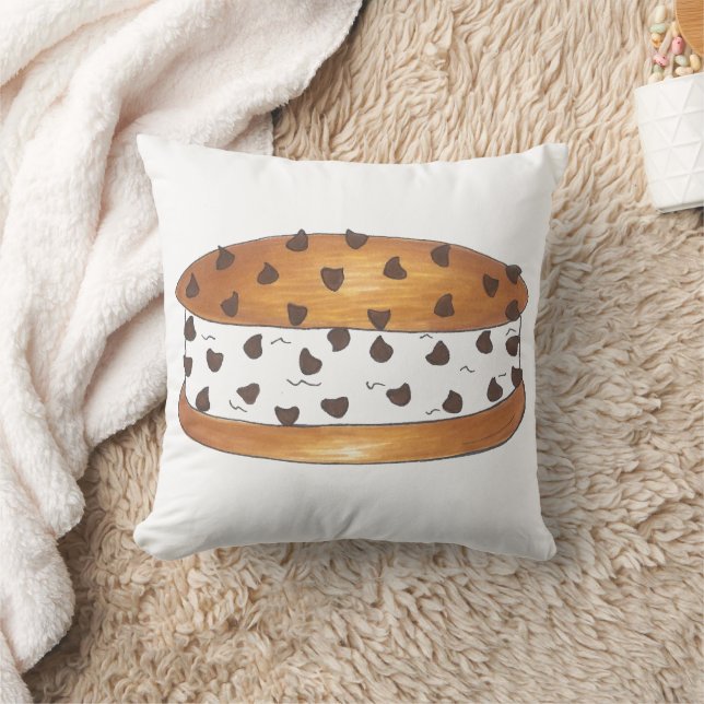 Chipwich Chocolate Chip Cookie Ice Creme Sandwich Kissen (Decke)