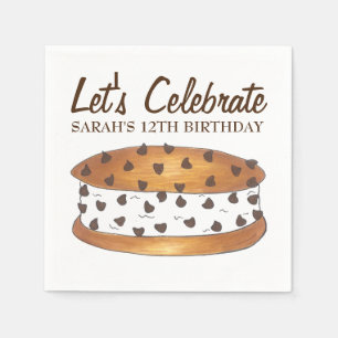 Chipwich Chocolate Chip Cookie Ice Creme Sandwich Serviette