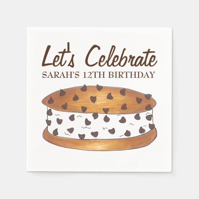 Chipwich Chocolate Chip Cookie Ice Creme Sandwich Serviette (Vorderseite)