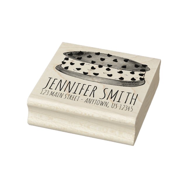 Chipwich Cookie Ice Cream Sandwich Feinschmecker-A Gummistempel (Stempel)