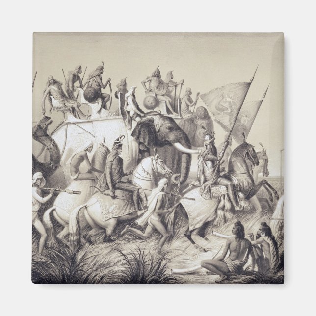 Chir Singh, Maharaja der Sikhs mit dem König Magnet (Vorne)