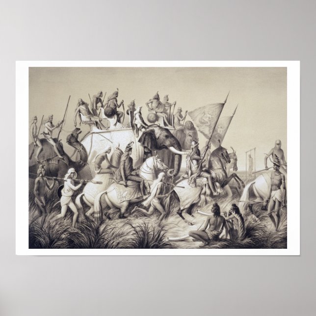 Chir Singh, Maharaja der Sikhs mit dem König Poster (Vorne)