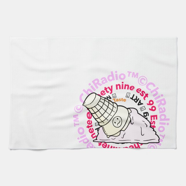 ChiRadio LLC Icecream Wand Kunst Geschirrtuch (Horizontal)