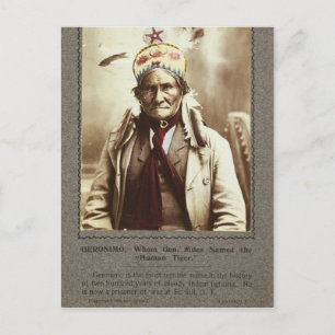 Chiricahua Apache Indian Leader Geronimo Portrait Postkarte