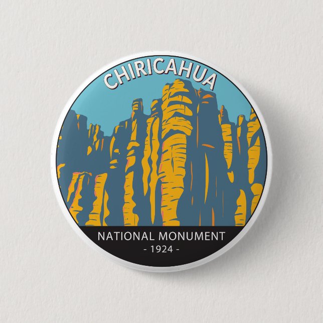 Chiricahua National Monument Hoodoos Arizona Button (Vorderseite)