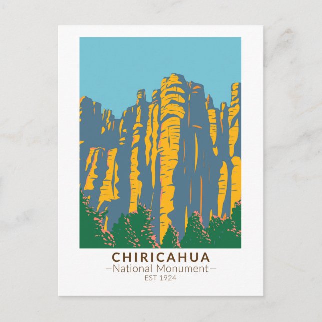 Chiricahua National Monument Hoodoos Arizona Postkarte (Vorderseite)