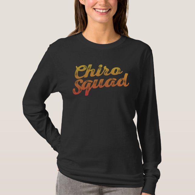 Chiro Squad Back Spine Subluxation Chiropractor Hu T-Shirt (Vorderseite)