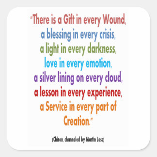 CHIRON Chennel : Weisheit Worte BEHIELT auf Ihrem  Quadratischer Aufkleber