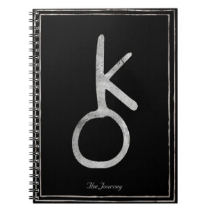 Chiron Hammersilber stilisierte Sonnensysteme Notizblock