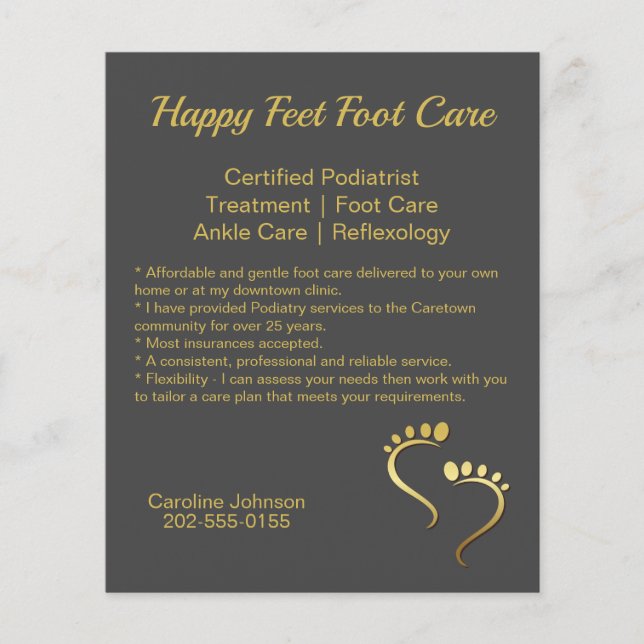 Chiropodist Podiatrist Promotion Business Flyer (Vorne)