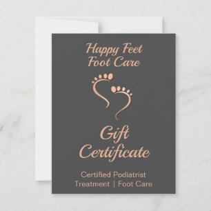 Chiropodist Reflexologe Footprint Rose Geschenkkar Mitteilungskarte