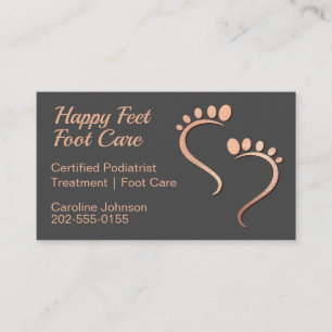 Chiropodist Reflexologin Pedicure Footprint Rose Visitenkarte