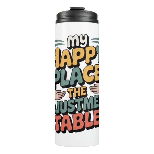 Chiropractic Adjustment Bliss for Back Pain Relief Thermosbecher (Vorderseite)