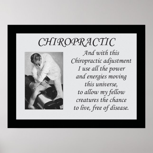 Chiropractic Adjustment Quote Poster (Vorne)