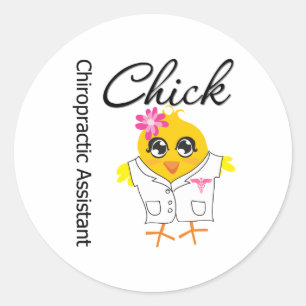 Chiropractic Assistant Chick Runder Aufkleber