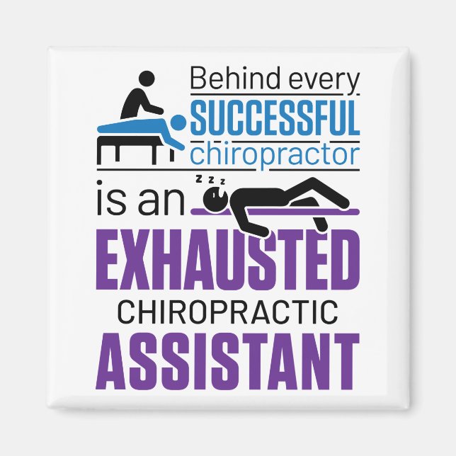 Chiropractic Assistant Chiropraktor Funny Sprichwo Magnet (Vorne)