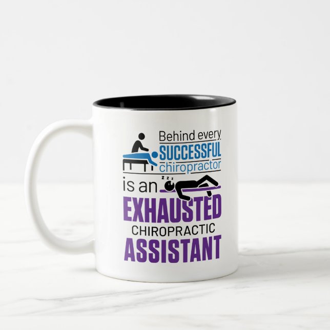 Chiropractic Assistant Chiropraktor Funny Sprichwo Zweifarbige Tasse (Links)