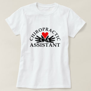 Chiropractic Assistant Heart in Handys Logo T-Shirt