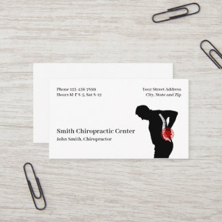 Chiropractic Chiropractic Clinic Business Card Visitenkarte