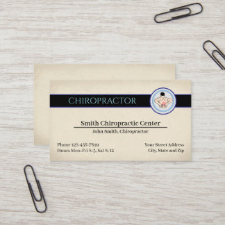 Chiropractic Chiropractor Clinic Business Card Visitenkarte