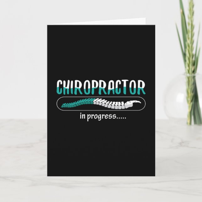 Chiropractic Chiropractor In Progress Chiro Spine Karte (Vorderseite)