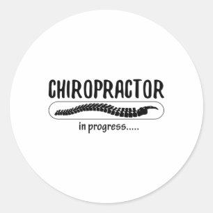 Chiropractic Chiropraktiker in Progress Spine Chir Runder Aufkleber