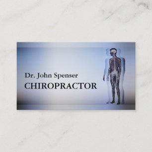 Chiropractic Chiropraktikum Human Body Blue Card Visitenkarte