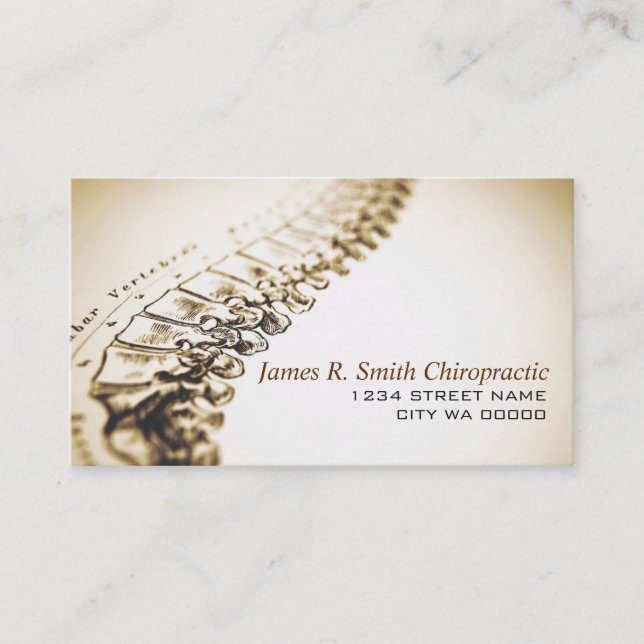 Chiropractic Clinic Business Card Visitenkarte (Vorderseite)