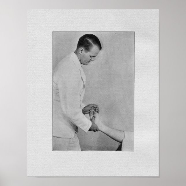 Chiropractic Extremity Adjustment Vintag Print Poster (Vorne)