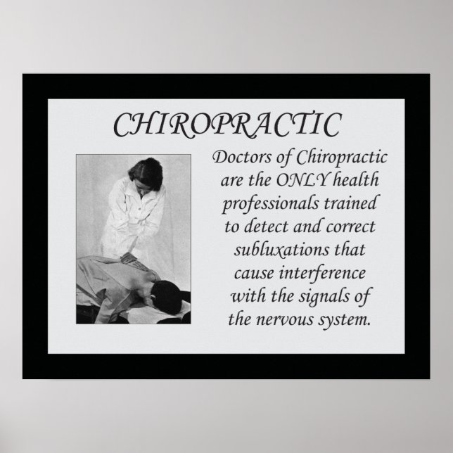 Chiropractic korrigiert Subluxation Quote Poster (Vorne)