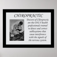 Chiropractic korrigiert Subluxation Quote Poster