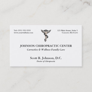 Chiropractic Logo Business Cards Visitenkarte