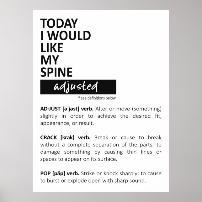 Chiropractic Poster, Chiropractic Art, Chiro  Poster (Vorne)