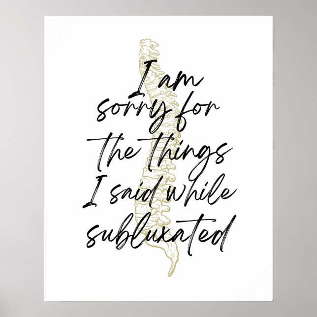 Chiropractic poster, chiropractor gift, chiro  poster (Vorne)