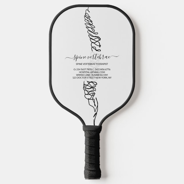 Chiropractic Spine Logo Pickleball Schläger (Vorderseite)