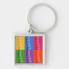 Chiropractic Spine Pop Art Key Ring Keychain Schlüsselanhänger