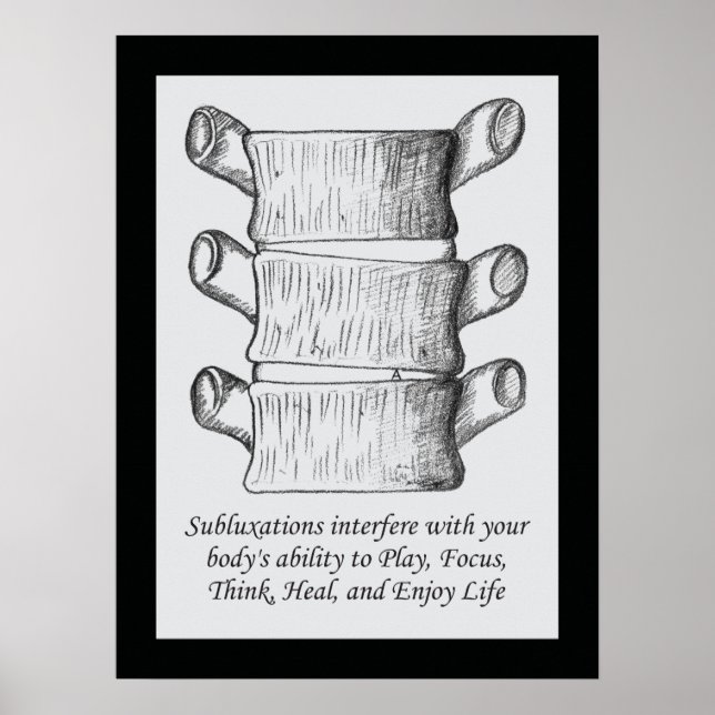 Chiropractic Subluxation Zitat Poster (Vorne)