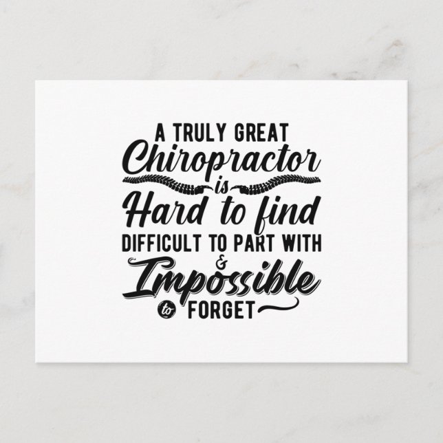 Chiropractic Truly Great Chiropractor Spine Chiro Postkarte (Vorderseite)