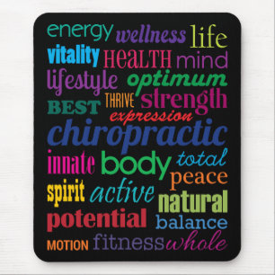 Chiropractic Word Collage Mousepad