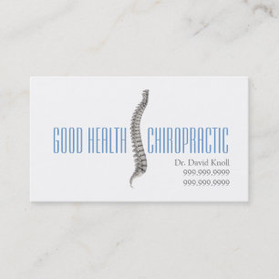 Chiropractor Chiropractic Health Wellness Clinic Visitenkarte